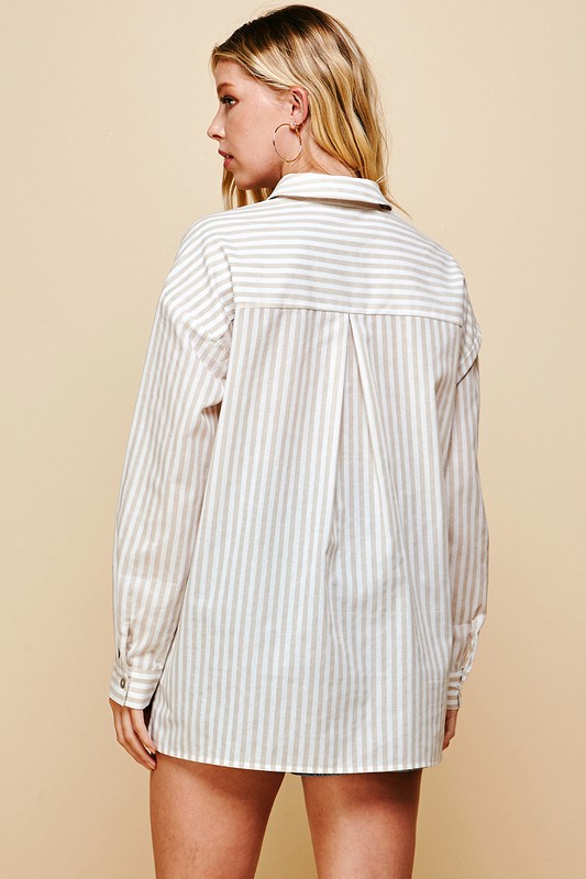 Parkland Stripe Shirt, Khaki