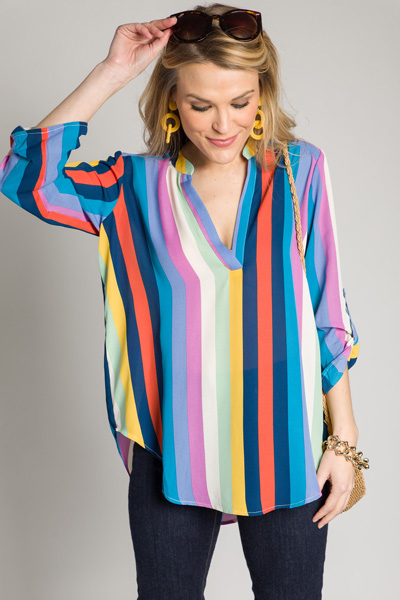Rainbow Woven Top