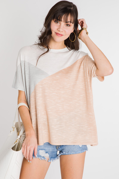 Mod Colorblock Top, Neutral