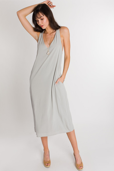 Kayla Pocket Midi, Grey