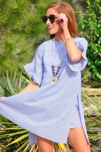 Skirted Stripe Romper