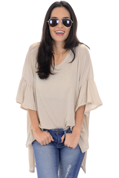 Textured Knit Tunic, Taupe