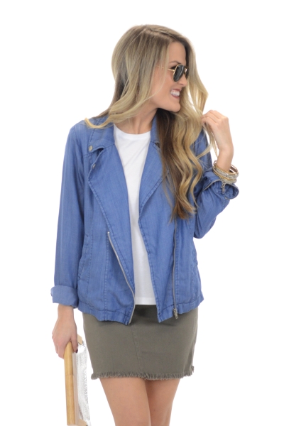 Tencel Moto Jacket