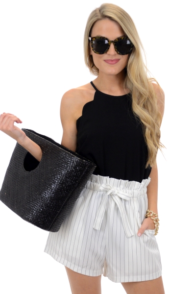 In Line Shorts, White