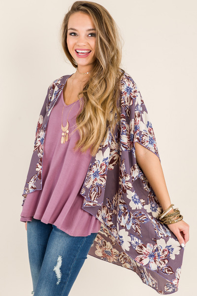 One Kiss Kimono, Lilac