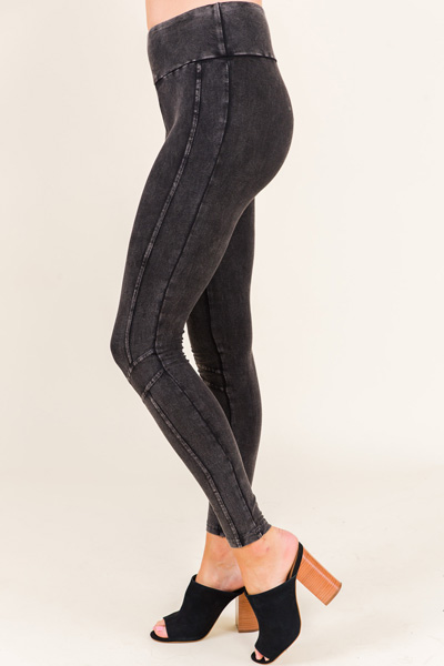 Mid-Rise Moto Leggings