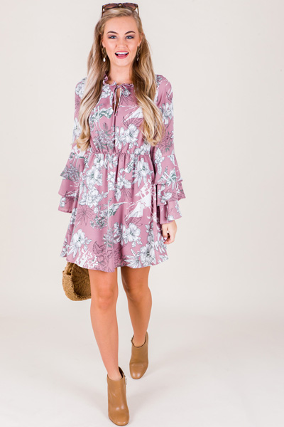 Mauve and Moss Dress
