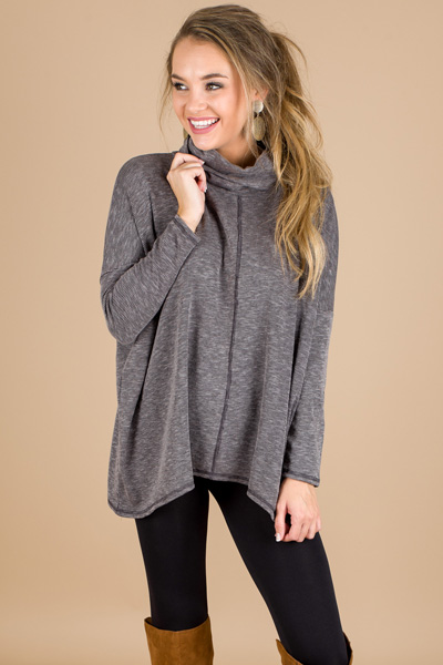 Raya Cowl Neck, Grey