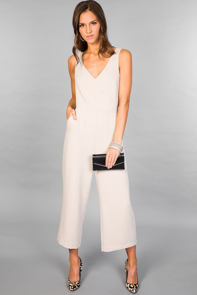 Tara Tie Back Jumpsuit, Taupe