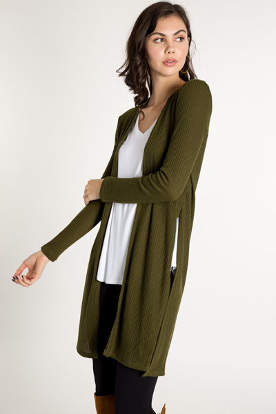 Color Me Happy Duster, Olive