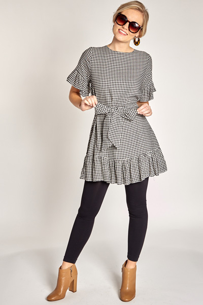 Check Yourself Tie Dress