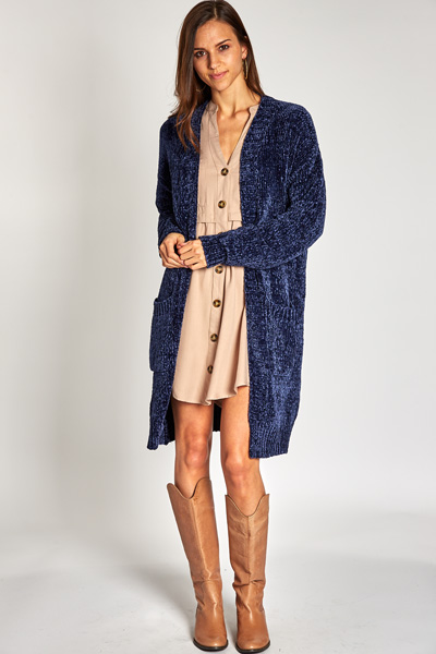 Midnight Chenille Cardi