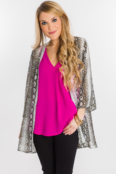 Slithering Kimono, Grey